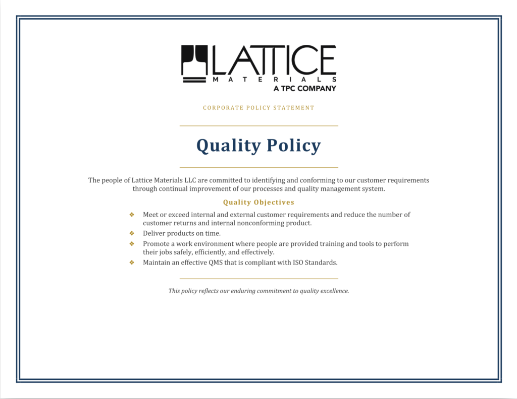 Quality Policy